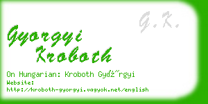 gyorgyi kroboth business card